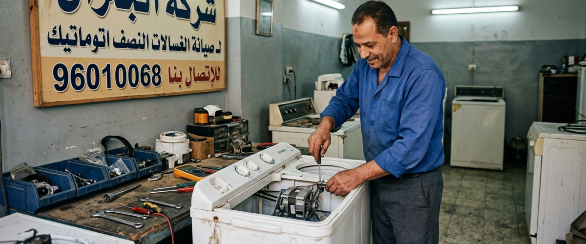 صيانة الغسالات النصف اتوماتيك بالكويت