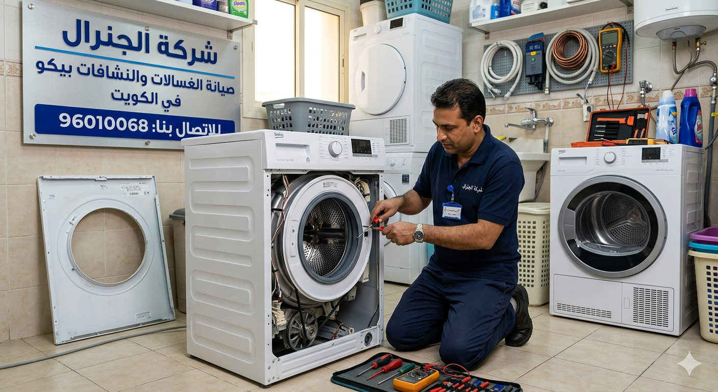 صيانة الغسالات والنشافات بيكو في الكويت